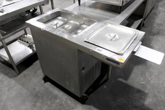 42IN WASSERTROM SELF CONTAINED STAINLESS STEEL COLD PAN STATION