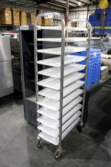 PLATTER RACK W/ PLATTERS
