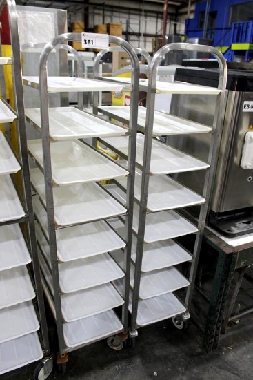 PLATTER RACK W/ PLATTERS