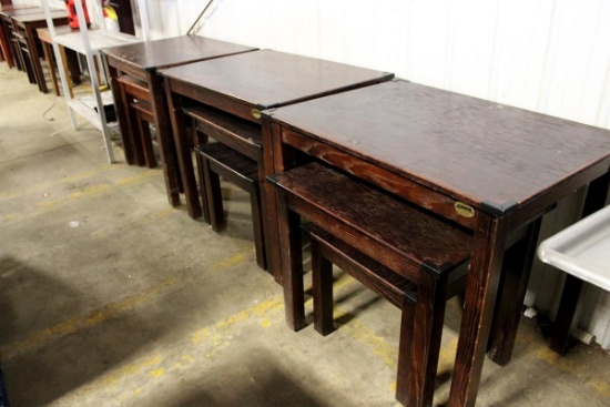 NESTING DISPLAY TABLES 3(42X30) 3(32X24) 3(24X22)