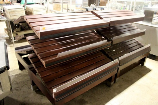(3)4FT AND (1)3FT 3-TIER BAKERY DISPLAYS