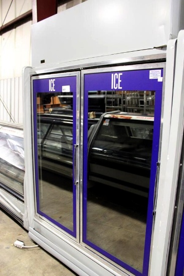 KYSOR/WARREN QIV5V34-02MUN 2-DOOR SELF CONTAINED BAGGED ICE MERCHANDISER FREEZER