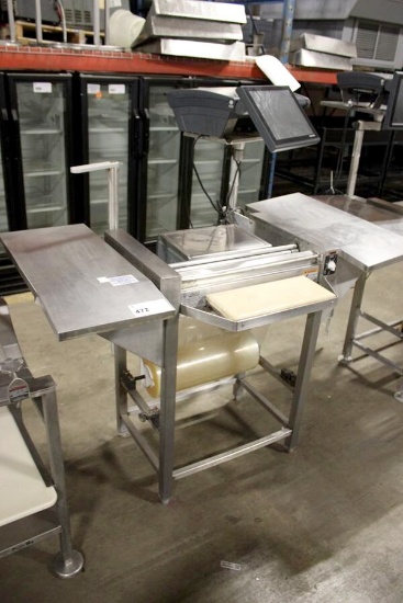 HOBART HWS-4 HOT WRAP STEP-SAVER W/ BIZERBA KHII100 PRINTER & TYP18A SCALE