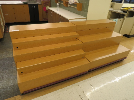 48-INCH FLORAL STEP SHELVING UNITS