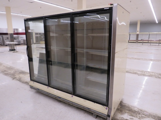 HUSSMANN RL FREEZER DOOR CASE 1998 - SOLD BY THE DOOR - REMOTE COOLED, NO COMPRESSOR