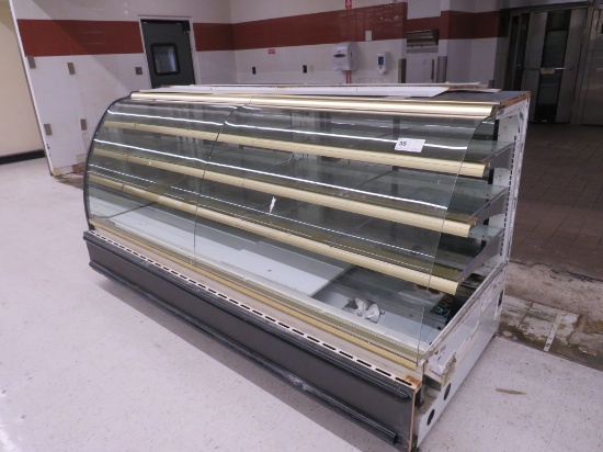 8FT STRUCTURAL CONCEPTS CURVED-GLASS REMOTE BAKERY CASE - NO COMPRESSOR