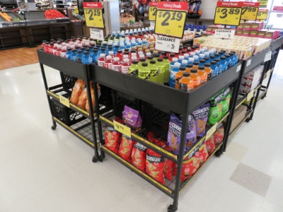 36x36 Black Bulk Bin Tables