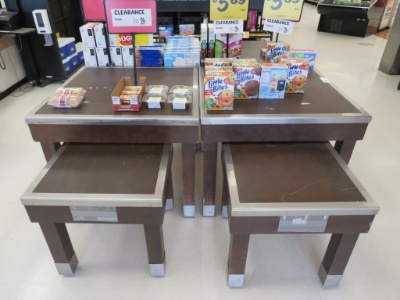 Nesting Bakery Display Tables 2-24x24, 2-36x36