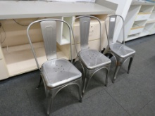SILVER METAL CHAIRS