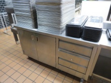 5FT S/STEEL CABINET WITH DRAWERS - 30IN DEEP