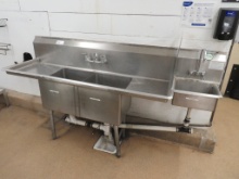 70-INCH 2-COMPARTMENT SINK WITH HAND SINK