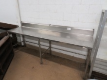 8FT STAINLESS STEEL TABLE - 24IN DEEP