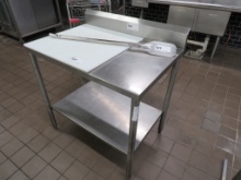 3FT STAINLESS STEEL TABLE - 24IN DEEP