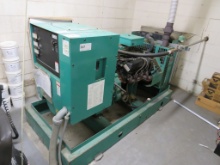 ONAN 65KW PROPANE GENERATOR WITH TRANSFER SWITCH 1998 945 HOURS