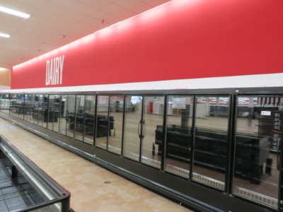Hussmann D5 Glass-Door Dairy Cases '00 (8-12ft) - Remote Cooled, No Compressor