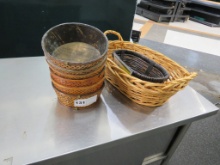 MISC WICKER BASKETS - ONE LOT