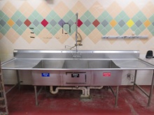 132-INCH 3-COMPARTMENT SINK