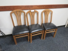 WOODEN PADDED CHAIRS