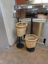 WICKER BASKET BAKERY DISPLAY STANDS