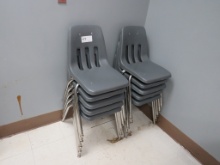 GRAY STACKING CHAIRS