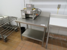 3FT STAINLESS STEEL TABLE - 30IN DEEP