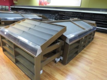 6FT SLANT PRODUCE TABLES WITH FRONT SHELVING INSERT