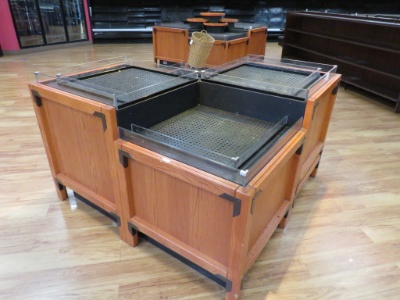 68x68 Barker Ob4r Produce Case - Remote Cooled, No Compressor