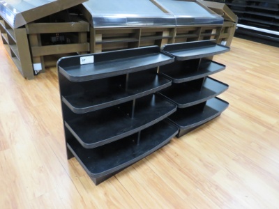 38-Inch Black 4-Shelf Merchandisers