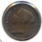 Straits Settlements 1862 1 cent about VF
