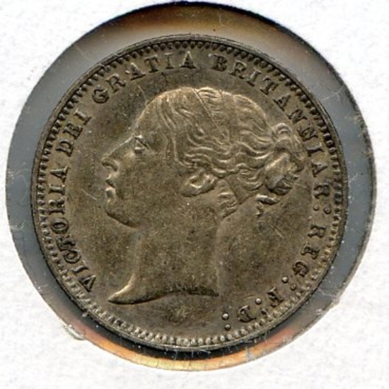 Great Britain 1878 silver sixpence nice XF