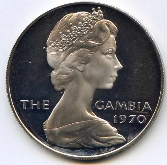 Gambia 1970 silver 8 shillings Hippo PROOF