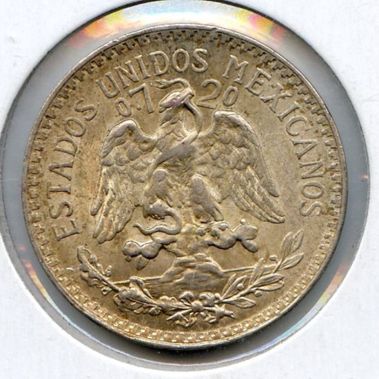 Mexico 1944 silver 50 centavos AU/UNC