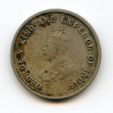 Straits Settlements 1920 5 cents about VF