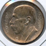 Brazil 1936 silver 5000 reis Santos Dumont AU