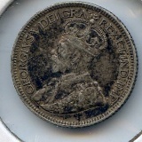 Canada 1928 silver 10 cent good VF