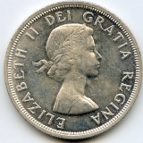 Canada 1954 silver 1 dollar prooflike AU/UNC