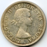 Canada 1958 silver 1 dollar BC commemorative XF/AU