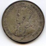 Ceylon 1924 silver 50 cents & 1926 1 cent