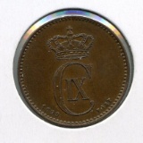 Denmark 1899 2 ore AU BN