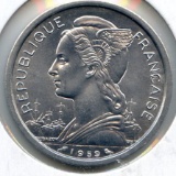 French Somaliland 1959 2 francs gem BU