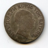 Germany/Bavaria 1811 silver 6 kreuzer F/VF