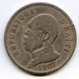 Haiti 1907-08 50 centimes, 2 pieces VF