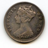 Hong Kong 1898 silver 10 cents toned VF/XF