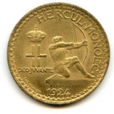 Monaco 1924 1 franc choice BU