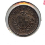 Switzerland 1913-B 1 rappen UNC BN