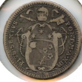 Vatican 1787 silver 1/5 scudo F+