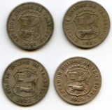 Venezuela 1896-1946 5 centimos, 8 pieces about VF to UNC