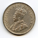 East Africa 1924 silver 1 shilling lustrous AU