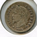France 1866-A silver 20 centimes VF