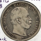 Germany/Prussia 1876-B silver 5 marks VF